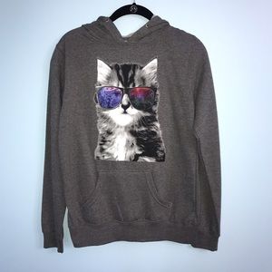 NWOT Cool Cat Grey Hoodie